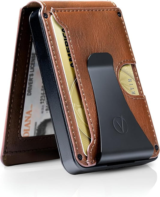 Vantamo Premium Wallet for Men with Money Clip & Card Holder, Compact & Slim Wallet with RFID, 8-12 Cards, Perfect Gifts for Men