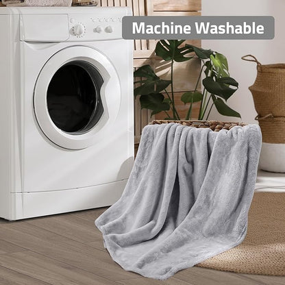 Travel Blanket, Ultra-Soft, Warm & Lightweight Travel Blanket Airplane with Bag, 65x40 in, Airplane Travel Essentials for Women, Men & Kids, Included Eye Mask, Luggage Sleeve & Backpack Clip