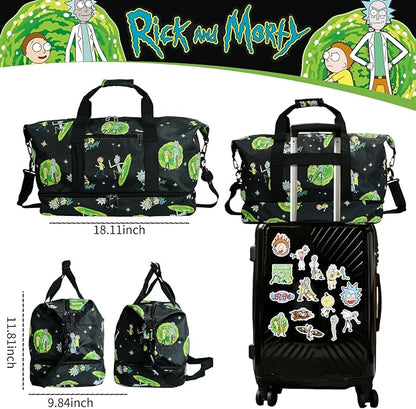 BlackGreen Travel Duffel Bag with Bold and Vibrant Design, Spacious Interior, Adjustable Shoulder Strap, Durable Construction, Perfect for Travel, Gym, or Weekend Getaways