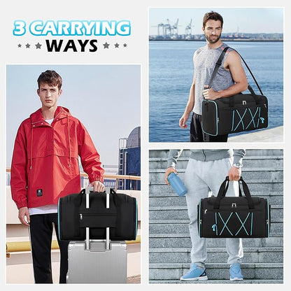 Sneaker Bag for Travel, Outdoor Sports Gym Bag Shoe Bags for 4 Pairs of Sneakers up to Size 14, Travel Duffel Bags with 3 Adjustable Dividers & Shoulder Strap, Sneakerhead Gift