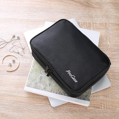 ProCase Travel Jewelry Case Organizer Bag, Soft Padded Jewelry Carrying Pouch Portable Storage Holder for Earrings Ring Necklace Bracelet Chain