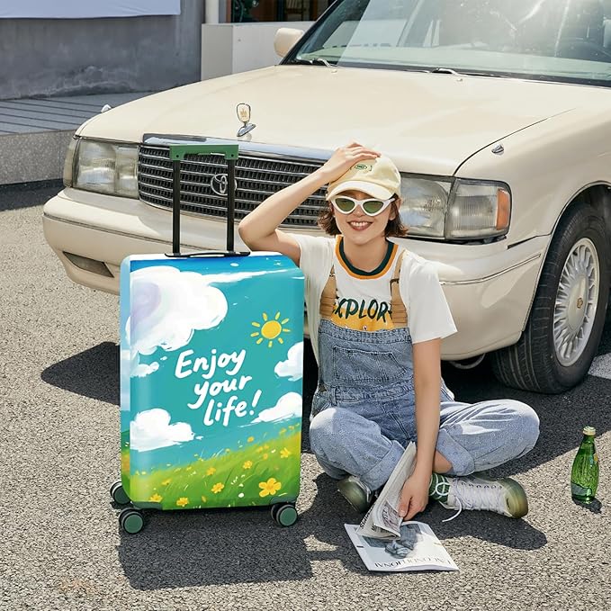 ANNA QUEEN Travel Luggage Cover Suitcase Protector Suitcase Cover Anti-Scratch,Stretchable Luggage Travel Bag Cover Washable