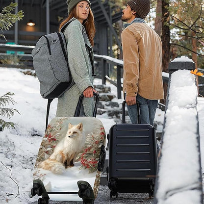 FOREVER QUEEN Gradient Fox Luggage Cover Suitcase Protector Suitcase Cover Anti-Scratch,Stretchable Bag Cover Washable Durable Polyester