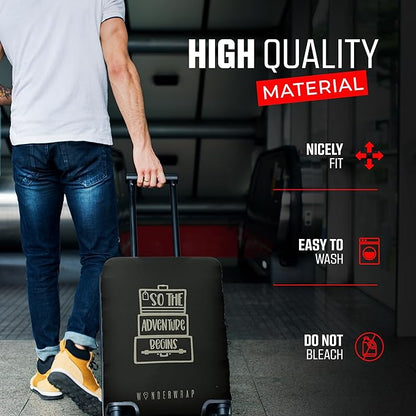 Reversible Travel Luggage Cover - Washable, Anti-Scratch Suitcase Cover | TSA Approved Luggage Cover Protector