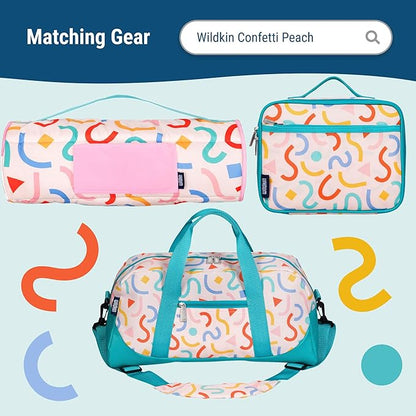 Wildkin 12-inch Kids Backpack – Padded, Adjustable, Ideal for Daycare & Travel - Confetti Peach