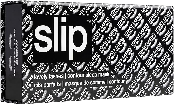 slip Contour Sleep Mask | 100% Pure Mulberry Silk, Ultra Soft | Contoured Design, Prevents Eye Pressure | Adjustable Strap, Ideal for Travel - Black