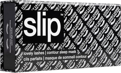 slip Contour Sleep Mask | 100% Pure Mulberry Silk, Ultra Soft | Contoured Design, Prevents Eye Pressure | Adjustable Strap, Ideal for Travel - Black