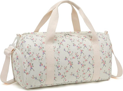 BLUBOON Duffle Bag Girls Kids Cute Gym Bag with Shoes Compartment & Wet Separation Waterproof Sports Overnight Travel Bag