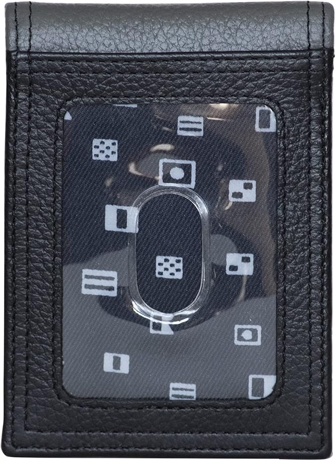 Nautica Men's Slim Wallet | Card Case | RFID Blocking | ID Window | Minimalist | Lightweight | Genuine Leather