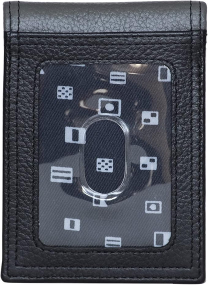 Nautica Men's Slim Wallet | Card Case | RFID Blocking | ID Window | Minimalist | Lightweight | Genuine Leather