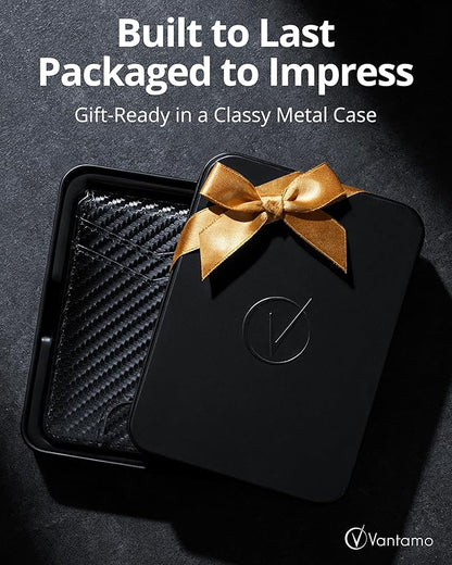 Vantamo Premium Wallet for Men with Money Clip & Card Holder, Compact & Slim Wallet with RFID, 8-12 Cards, Perfect Gifts for Men