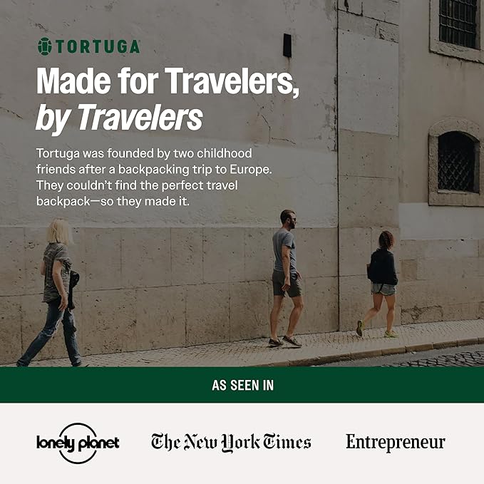 Tortuga 40L Travel Backpack Pro, Black - Large Carry-On Travel Backpack for Men and Women - Durable, Comfortable, Easy to Pack, Airline-Approved Bag with Laptop Compartment