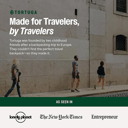 Tortuga 40L Travel Backpack Pro, Black - Large Carry-On Travel Backpack for Men and Women - Durable, Comfortable, Easy to Pack, Airline-Approved Bag with Laptop Compartment