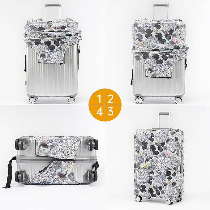 TRAVELKIN more than travel Luggage Covers For Suitcase Tsa Approved,Suitcase Cover Protector Fit 18-32 Inch Luggage