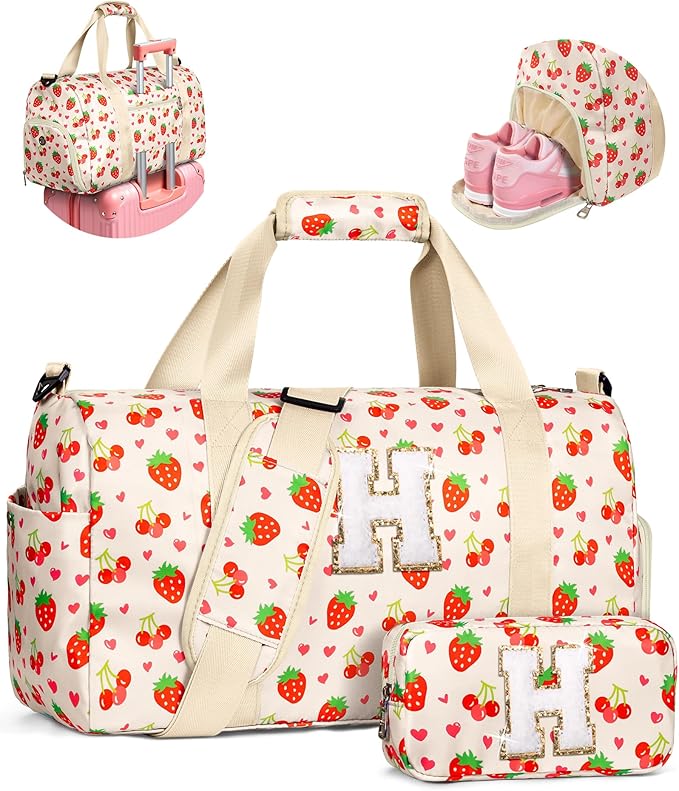 Teen Girl Gifts Trendy Stuff, Cute Dance Gym Sports Duffle Bag for Girls, Personalized Gifts for 4-8, 8-12, 13-19 Year Old Girl, Preppy Stuff for Daughter Granddaughter