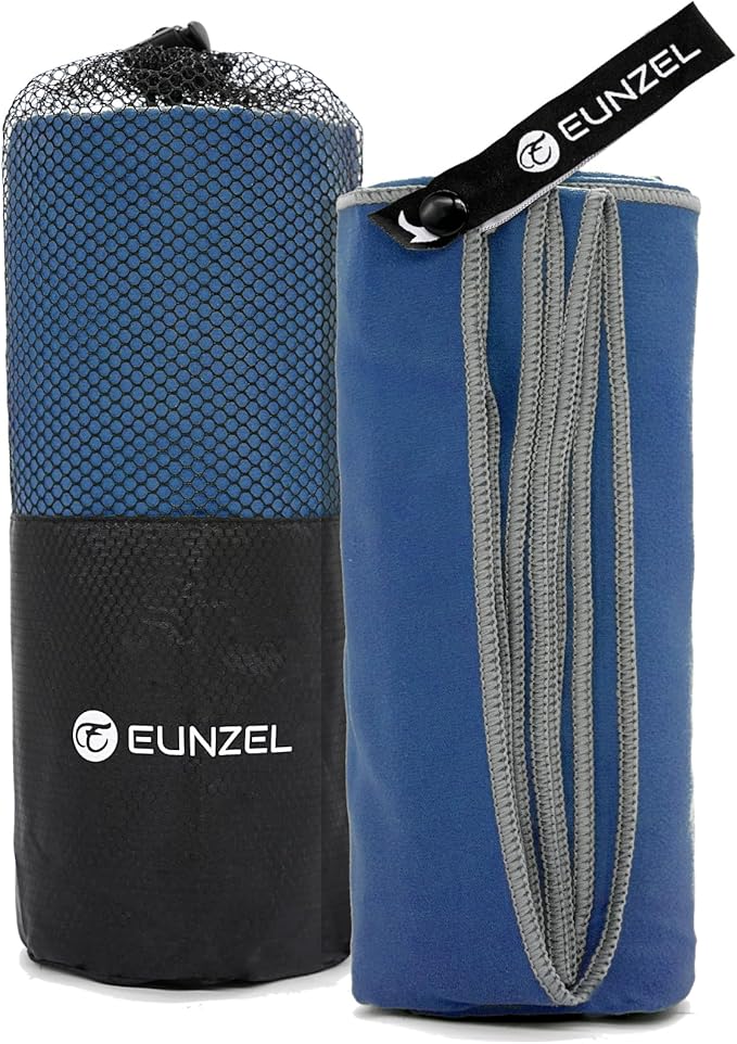 Eunzel Quick Dry Camping Towel, Microfiber Travel Towel Super Absorbent Fast Drying Towel for Camping, Beach, Gym, Backpacking, Yoga & Swimming(30" x 60", Navy)