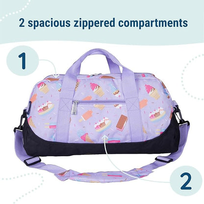 Wildkin Kids Overnighter Duffel Bag – Carry-On Size, Ideal for School & Sleepovers – Sweet Dreams