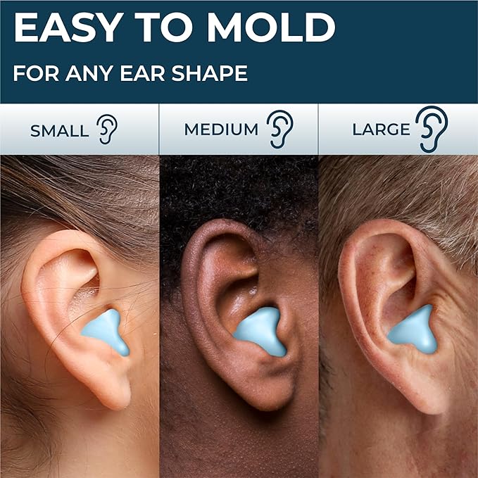 Peace&Quiet PQ Wax Ear Plugs for Sleeping, Swimming - 54 Noise Cancelling Silicone Gel Wax Earplugs, Ear Protection for Sleep and Swim, Soft Wax Pillows with Sound Blocking Level 32Db, (54 Pillows)