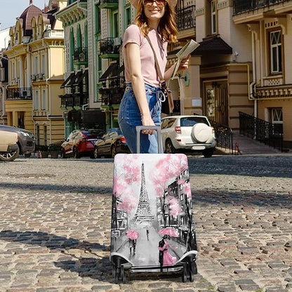 Travel Luggage Cover Suitcase Protector Fits 18-32 Inch Wheel Covers PatternedTravel Related Items Flower Luggage Protector Elastic S