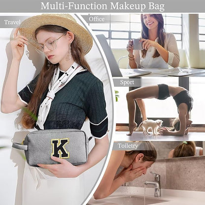 YOOLIFE Graduation Gifts for Women Girls - Graduation Gifts for Her, Graduation Party Favor, Personalized Monogram Initial Makeup Bag for Teen Girl Gifts Trendy Stuff, Girls Makeup Toiletry Bag G