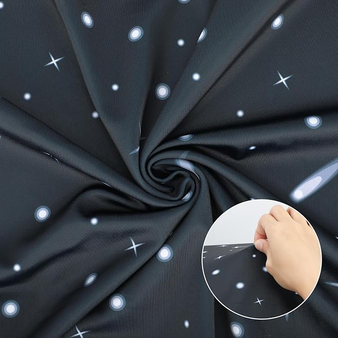 Travel Luggage Cover Protector Stretchy Washable Suitcase Cover With Zippers For 27-30 Inch Luggage (L, Black, Starrysky)