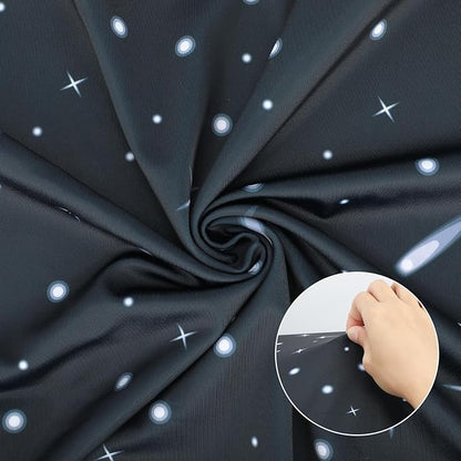 Travel Luggage Cover Protector Stretchy Washable Suitcase Cover With Zippers For 18-22 Inch Luggage (S, Black, Starrysky)