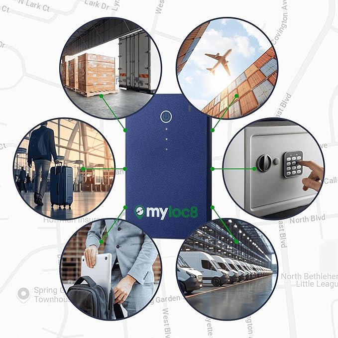 GPS Luggage Tracker for Suitcases TSA Approved, Android & iOS Compatible - Real-Time Tracking Device for Travel - Smart Tag with Bag Opening Alert - Long Battery Life (4-Mo Subscription Included)