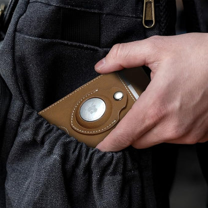 furid Airtag Wallet For Men - Smart Apple Air Tag Wallet with Airtag Holder, Rfid Pop Up Slim Minimalist Wallets,Gifts Boxed