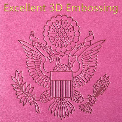 Passport Holder With Luggage Tag Travel Essentials Passport Cover Wallet RFID Blocking Leather Case International Must Haves Travel Accessories Women Men(115#Pink)