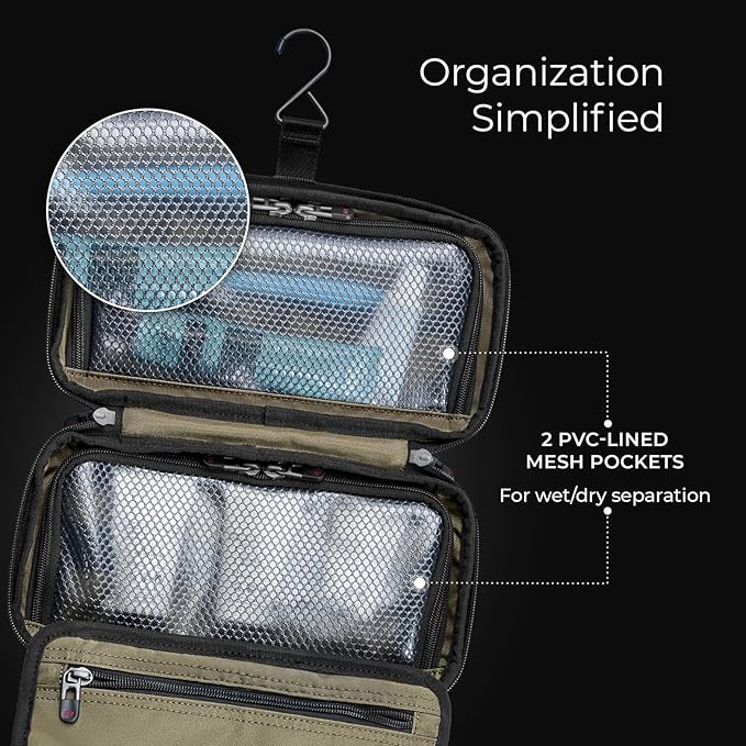 Briggs & Riley Toiletry Kit - Travel Bags for Women & Men, Organizer for Vacation, Dopp Kit for Bathroom Accessories, Makeup, & Skincare
