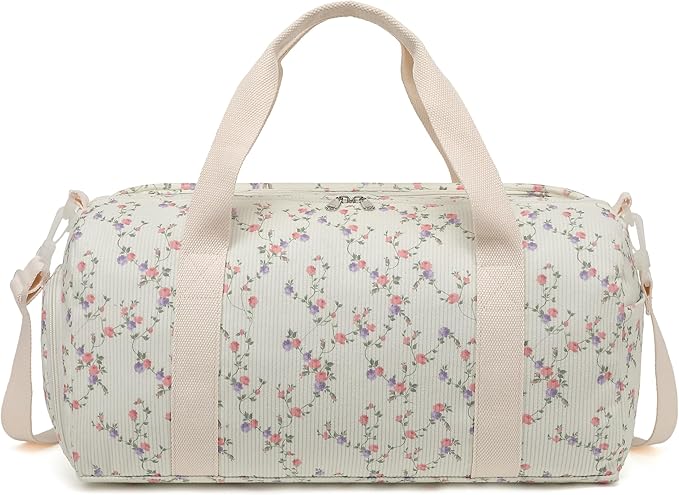 BLUBOON Duffle Bag Girls Kids Cute Gym Bag with Shoes Compartment & Wet Separation Waterproof Sports Overnight Travel Bag