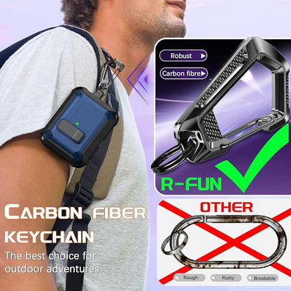 R-fun for AirPods Pro 3 Case (2025) Cover with Cleaning Kit, Military-Grade Heavy-Duty Drop-Resistant with Auto Pop-Up Lid for AirPods Pro 3rd Generation 2025 USB-C Charging Case, Blue