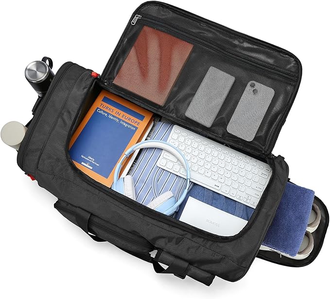 Lyweem Large Duffle Bag Backpack for Travel, 70L Heavy Duty Gym Duffel Bag with Shoes Compartment for Men & Women, Weekender Overnight Sports Backpack for Traveling