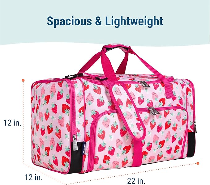 Wildkin Kids Weekender Duffel Bag – Carry-On Size for School, Travel, & Sleepovers