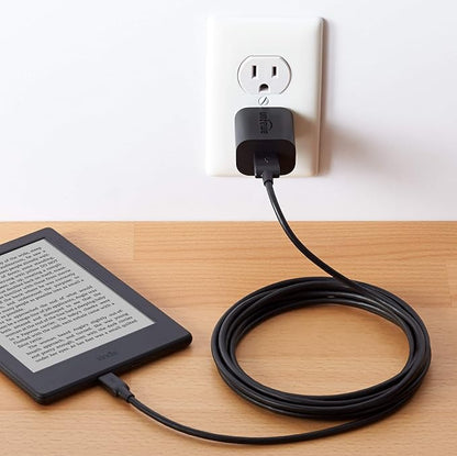 Amazon Basics 5-Pack USB-A to Micro USB Charging Cable, 480Mbps Transfer Speed with Gold-Plated Plugs, USB 2.0, 10 foot, Black