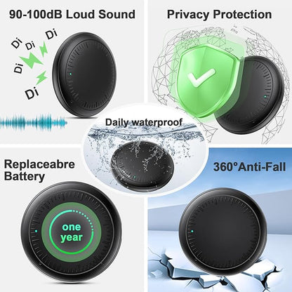 Air Tracker Tags-4 Pack Android or iOS, Apple & Android Tracker Tags, Bluetooth Tracker Smart Tag Works with Google'S Find Hub and Apple Find My App, Key Locator Wallet Finder with Sound