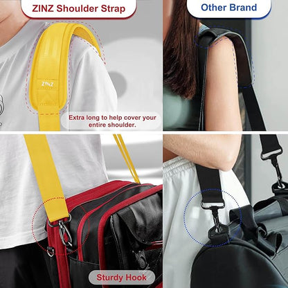 ZINZ 79.5" Universal Strap with Ultra-Thick Fixed Breathable Pad - Adjustable Heavy-Duty Shoulder Strap for Laptop, Crossbody, Luggage, Gym, Camera Bag and More - Y01E01