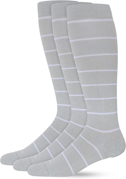 Comrad Nylon Knee High Socks - 15-20mmHg Graduated Compression Socks - Soft & Breathable Support Unisex Socks