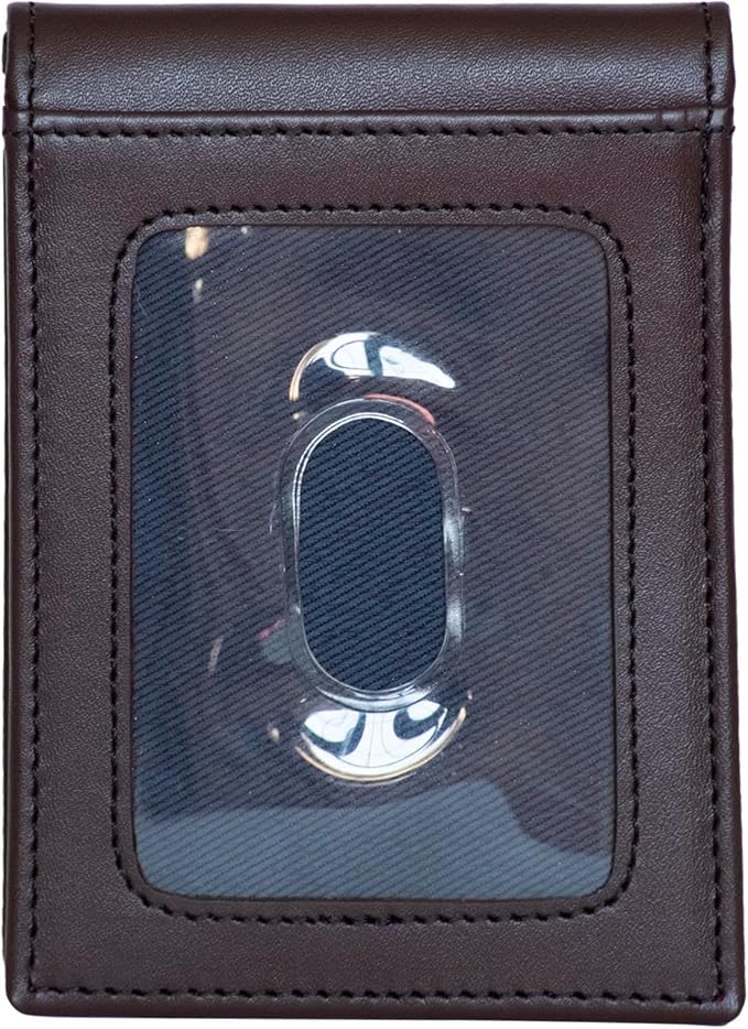 Nautica Men's Slim Wallet | Card Case | RFID Blocking | ID Window | Minimalist | Lightweight | Genuine Leather