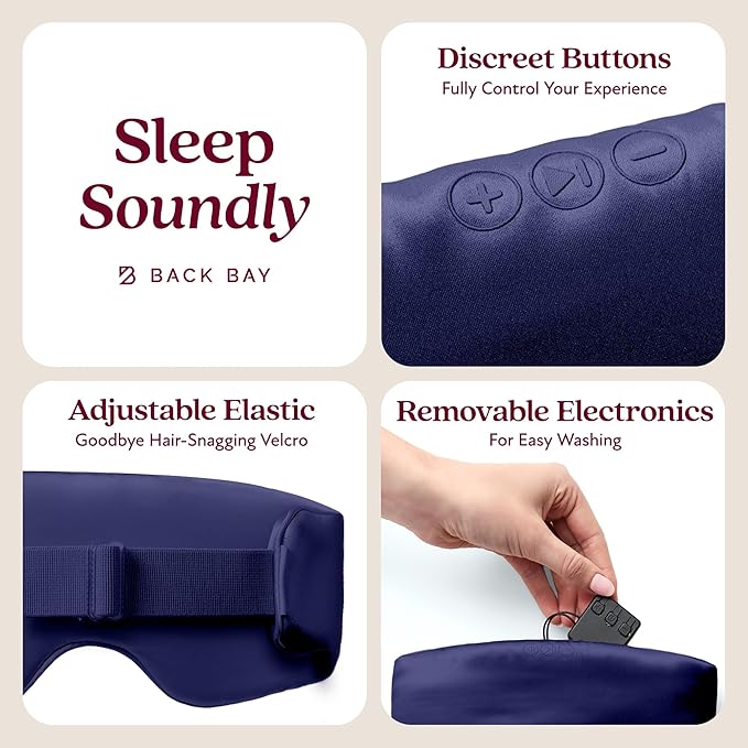 SilkSound 100% Mulberry Silk Bluetooth Sleep Mask, Skin-Friendly Sleeping Eyemask with Bluetooth Headphones, Sleep Gifts for Women, Silk Eye Mask Headband Headphones for Sleeping Side Speakers