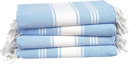 LANE LINEN Beach Towel 4 Pack, Oversized Beach Towels for Adults, Lightweight Travel Beach Towels, Pre-Washed for Soft Hand Feel, Quick Dry Beach Towels, 39"x71" - Sky Blue