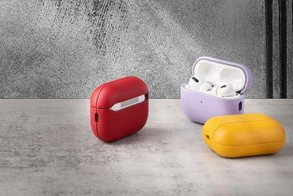 Lopie AirPods Pro 2nd Gen Leather Case - Red, Unisex
