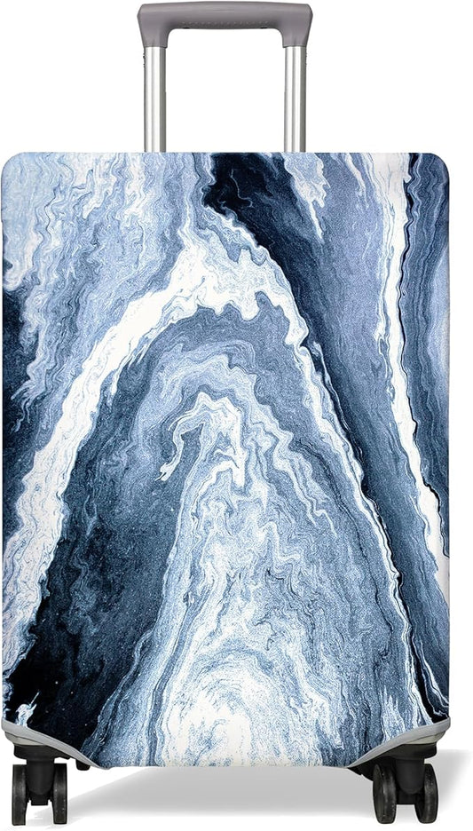 Travel Luggage Cover Suitcase Protector Fits 18-32 Inch Wheel Covers PatternedTravel Related Items Flower Luggage Protector Elastic L