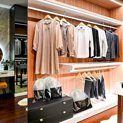 Shappy 12 Pcs Dustproof Drawstring Bags Purse Dust Storage Bags for Handbags Covers Non Woven Fabric Cloth Pouch String Packing Organizer Shoe Pouch(Large,Beige)