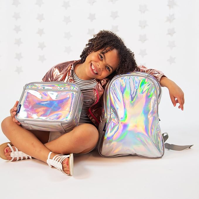 Wildkin 15-inch Kids Backpack – Durable, Padded, Adjustable for School & Travel - Holographic