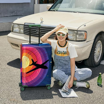 ANNA QUEEN Travel Luggage Cover Suitcase Protector Suitcase Cover Anti-Scratch,Stretchable Bag Cover Washable Durable Polyester with Elastic Hem with Zipper Closure