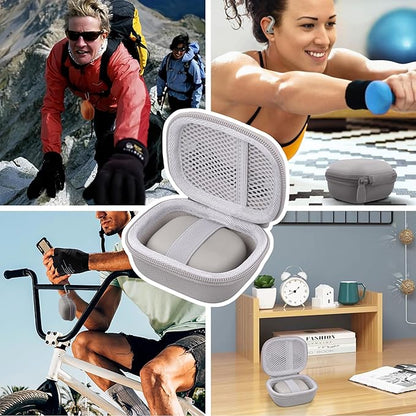 co2CREA Hard Case for Beats Powerbeats Pro 2 with Carabiner Clip, Shockproof Earbuds Storage Box – Protective Travel Cover for Powerbeats Pro 2 Wireless Bluetooth Earbuds (Quick Sand Case)