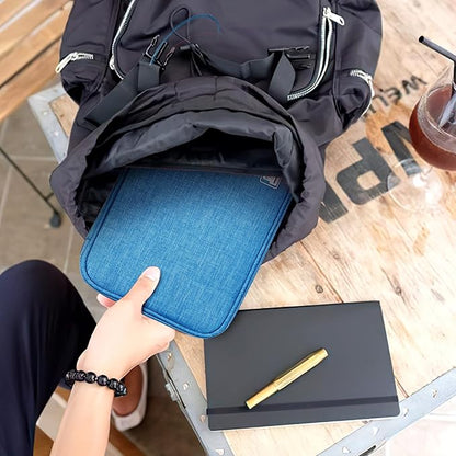 SELLYFELLY Travel Electronics Organizer Portable Cable Organizer Bag for Storage Electronic Accessories Case for Cord,Phone,Charger,Flash Drive (Sky Blue)