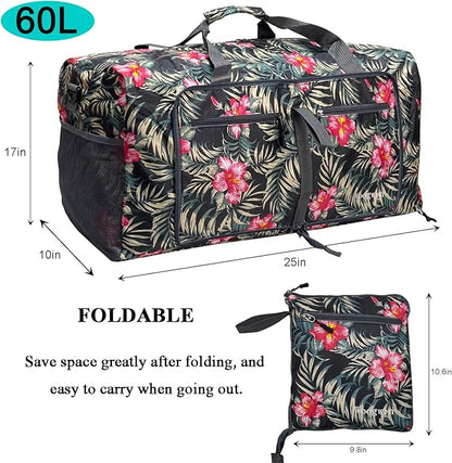 Woogwin Travel Duffel Bag Large Foldable Waterproof Overnight Bag for Beach Swim Bags Pool Sports Gym