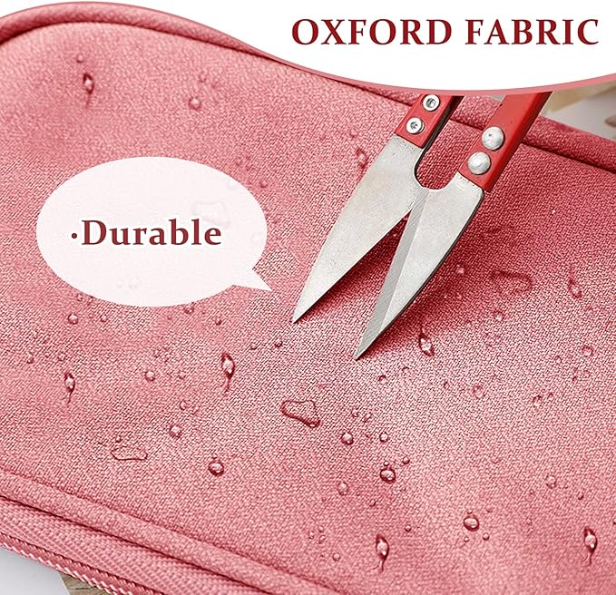 COSHAYSOO Cord Charger Organizer Travel Case Traveling Trip Gifts for Women TECH Bag Chenille Letter Pouch, Electronics Accessories Summer Camp College Dorm Essentials Must Have for Teen Girls Pink